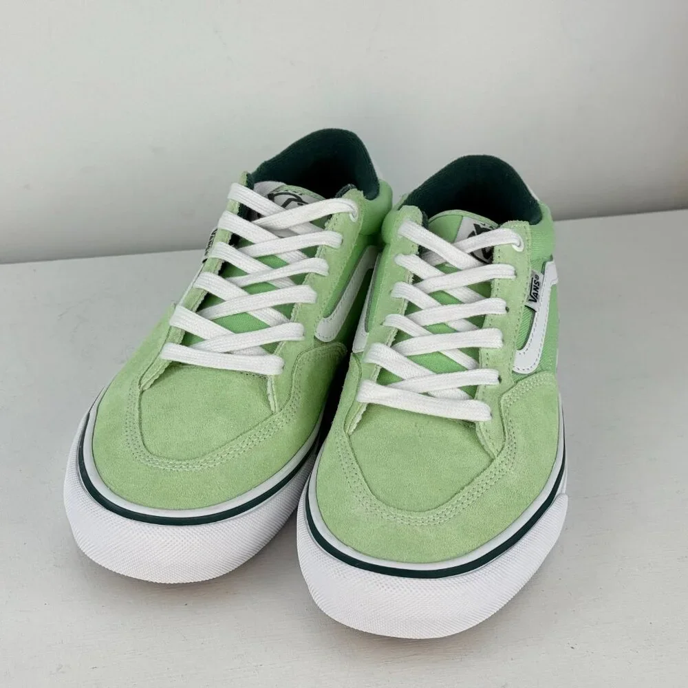 Men's 8.5 - VANS Rowan Skate Suede/Canvas Shoe Mint - RARE